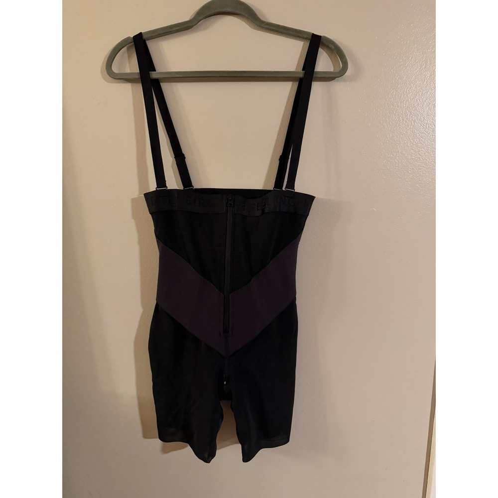 FeelinGirl Black High Waisted Shapewear Bodysuit Tummy Control Zipper Size M‎